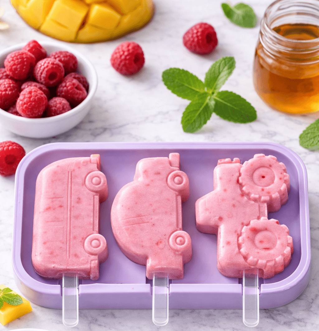 Raspberry Mango Pops